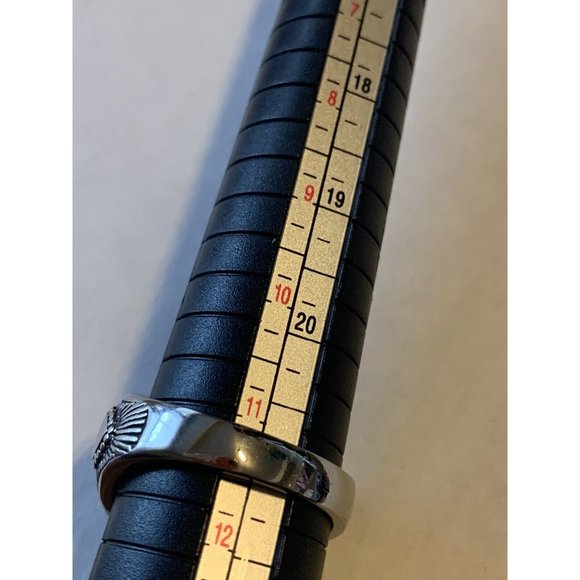 Faithheart Men's 11.5 Christian Praying Hands Signet Ring Stainless Steel Punk - Picture 6 of 6